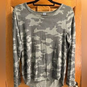 Old Navy Sage Green camo Knit Top